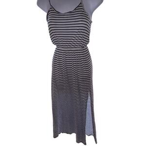 White and Navy Blue Striped; Divided by H&M Womans Dress Sz XS